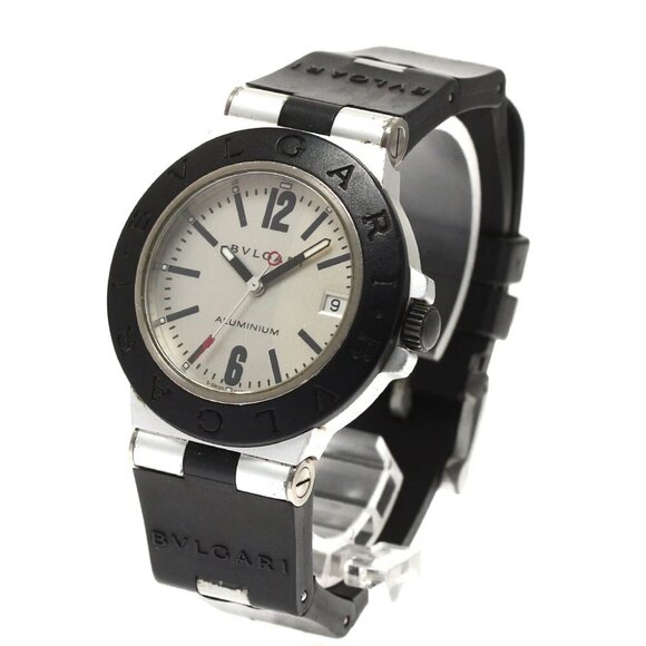 BVLGARI aluminum AL38TA Date Silver Dial Automatic Men's Watch - Picture 2 of 6